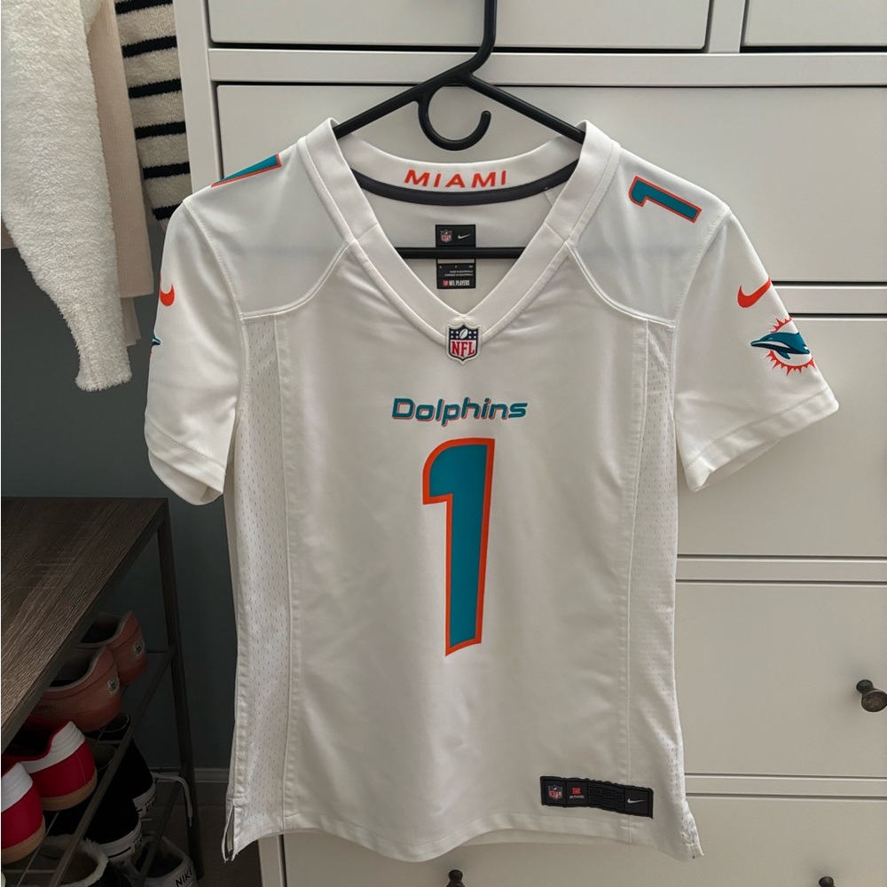 NFL Miami Dolphins White and Teal Jersey